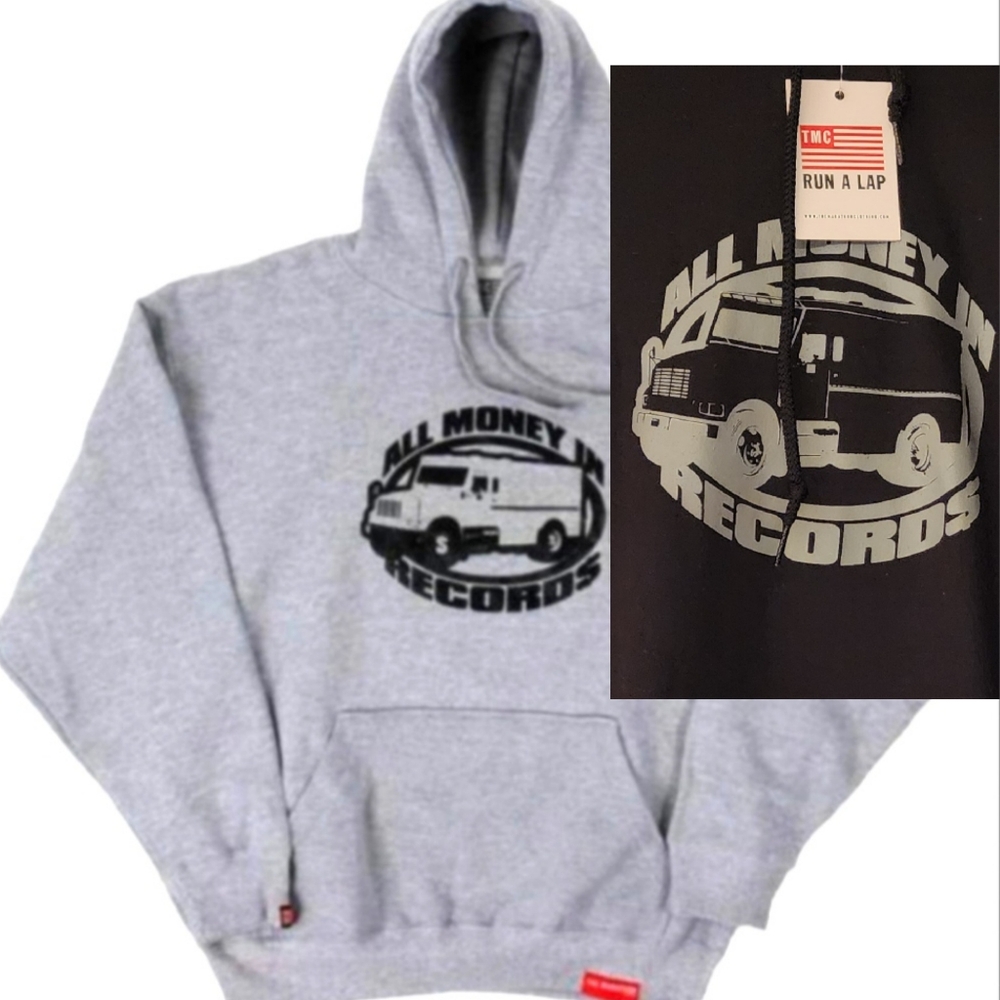 THE MARATHON CLOTHING All Money In Records Hoodie in Black Size Small